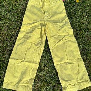 Yellow Cropped Pants